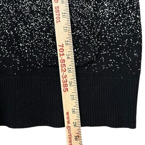 Chico's Zenergy Cardigan Women's Size 2 Large 12/14 Black White Ombre Hood - Picture 11 of 11